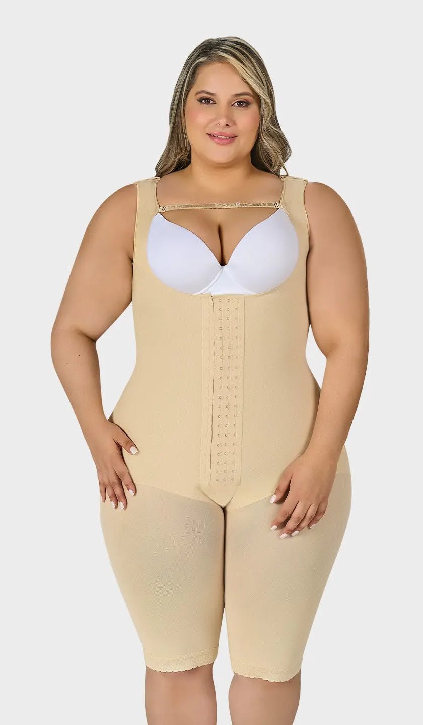 Faja Colombiana MyD - Larga Senos Libres Espalda y Axila Cubierta - F-0085